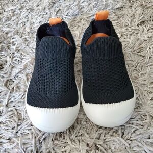 Black Knit Slip-On Toddler Sneakers